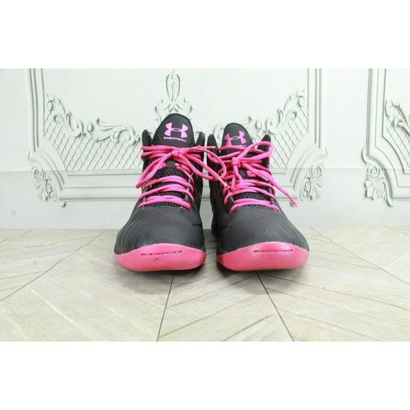 Under Armour Black Leather Lace-up High Top Athletic Sneaker Shoes Size 10 - Picture 4 of 8